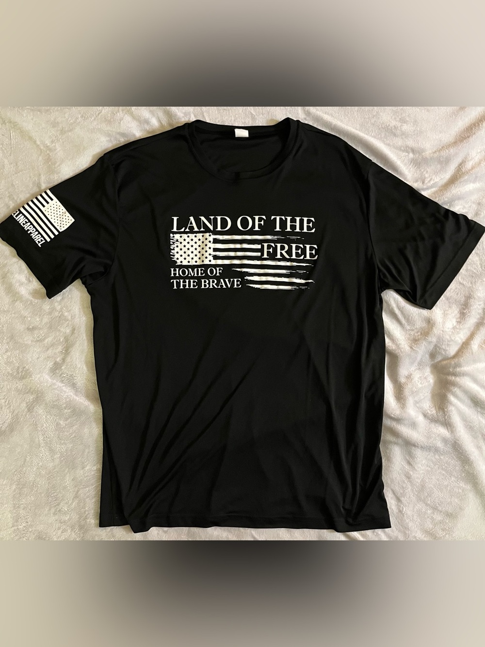 Nine Line Apparel Shirt Men 2X Black Land Of The Free Patriotic Flag Graphic Tee